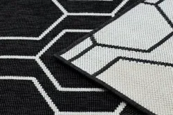 Alfombra SPRING 20404993 Sisal hexagonal, bucle - negro