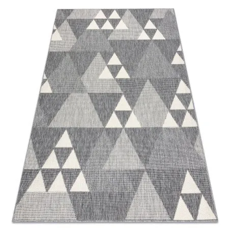 Alfombra SPRING 20409332 Sisal triángulos, bucle - gris
