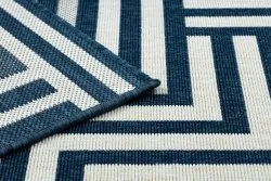Alfombra SPRING 20421994 Sisal laberinto, bucle - crema / azul