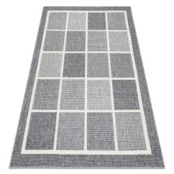 Alfombra SPRING 20426332 Sisal cuadrícula, marco bucle - gris