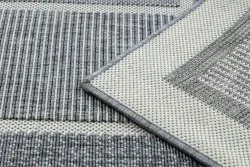 Alfombra SPRING 20426332 Sisal cuadrícula, marco bucle - gris