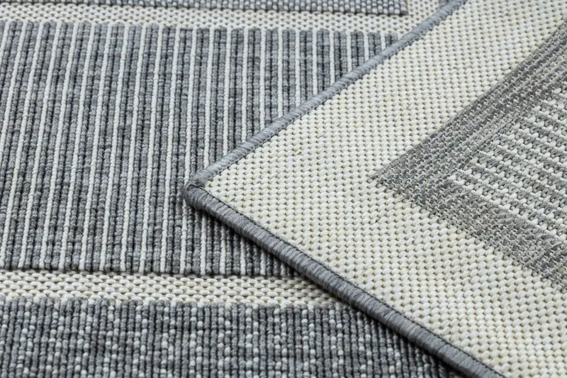Alfombra SPRING 20426332 Sisal cuadrícula, marco bucle - gris