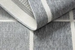 Alfombra SPRING 20426332 Sisal cuadrícula, marco bucle - gris