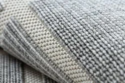 Alfombra SPRING 20426332 Sisal cuadrícula, marco bucle - gris