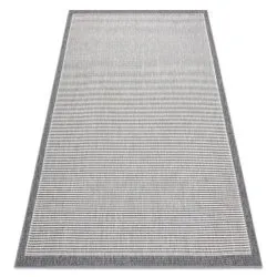 Alfombra SPRING 20411332 Sisal líneas, marco bucle - gris