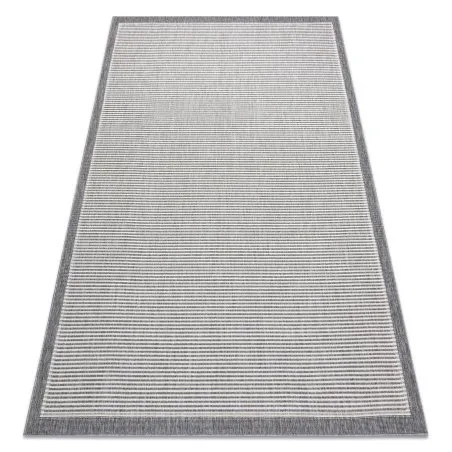 Alfombra SPRING 20411332 Sisal líneas, marco bucle - gris
