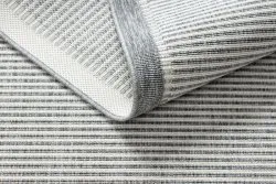 Alfombra SPRING 20411332 Sisal líneas, marco bucle - gris