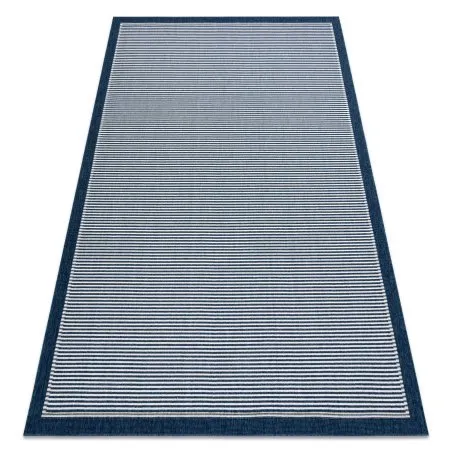 Alfombra SPRING 20411994 Sisal líneas, marco bucle - azul
