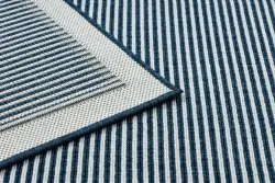Alfombra SPRING 20411994 Sisal líneas, marco bucle - azul