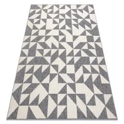 Alfombra SPRING 20414332 Sisal triángulos, bucle - gris / crema