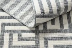 Alfombra SPRING 20421332 Sisal laberinto, bucle - crema / gris