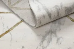 Dywan EMERALD ekskluzywny 1012 glamour, stylowy geometryczny, marmur krem / złoty