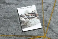Dywan EMERALD ekskluzywny 1022 glamour, stylowy geometryczny, marmur szary / złoty