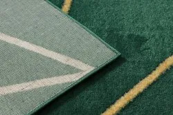 Dywan EMERALD ekskluzywny 1013 glamour, stylowy geometryczny butelkowa zieleń / złoty