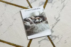Dywan EMERALD ekskluzywny 1012 koło - glamour, stylowy marmur, geometryczny krem / złoty