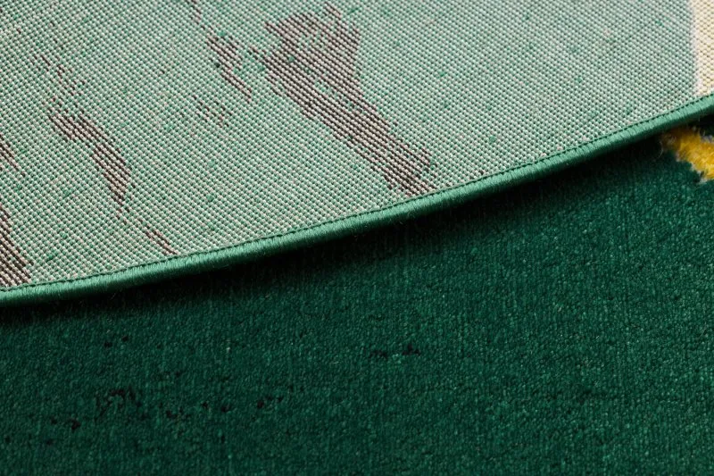 Dywan EMERALD ekskluzywny 1012 koło - glamour, stylowy marmur, geometryczny butelkowa zieleń / złoty