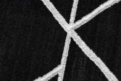 Dywan EMERALD ekskluzywny 7543 glamour, stylowy geometryczny czarny / srebrny 