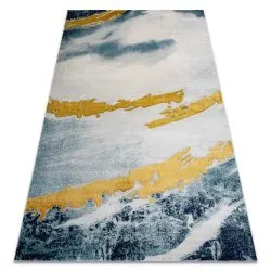Alfombra EMERALD exclusivo 1023 glamour, elegante abstracción azul / oro