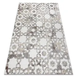 Alfombra Structural SOLE D3882 - Ornamento Tejido plano beige / gris