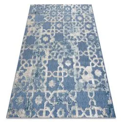 Alfombra Structural SOLE D3881 - Ornamento Tejido plano azul / beige