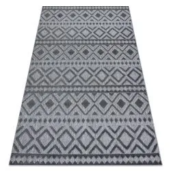 Alfombra Structural SOLE D3852 - Boho, diamantes Tejido plano gris