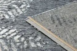 Dywan Strukturalny SOLE D3842 Heksagony - płasko tkany szary / beż