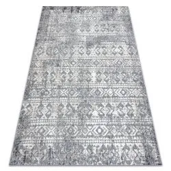 Alfombra Structural SOLE D3732 - azteca, diamantes Tejido plano gris / beige