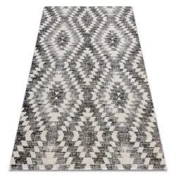 Alfombra moderna MUNDO D7461 diamantes 3D exterior gris / beige