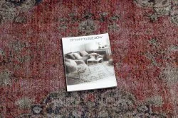 Alfombra moderna MUNDO E0691 ornamento, vintage exterior rojo / beige