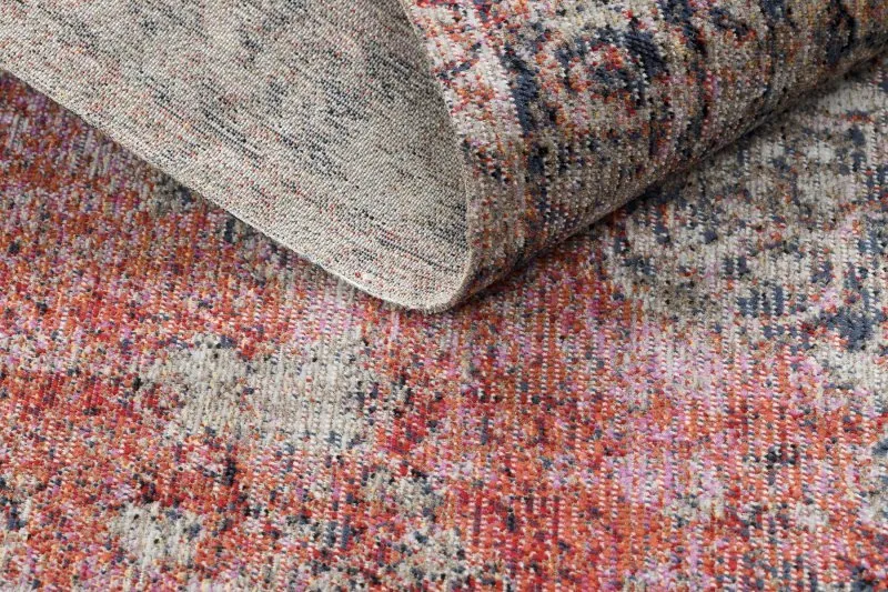 Alfombra moderna MUNDO E0691 ornamento, vintage exterior rojo / beige