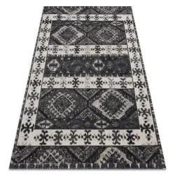 Alfombra moderna MUNDO E0651 étnico exterior beige / negro