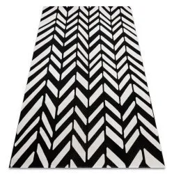 Alfombra moderna MUNDO E0571 espina de pescado exterior beige / negro