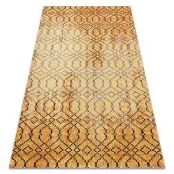 Alfombra moderna MUNDO D5751 glamour exterior naranja / negro