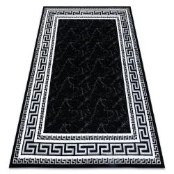 Alfombra GLOSS moderno 2813 87 elegante, marco, griego negro / gris