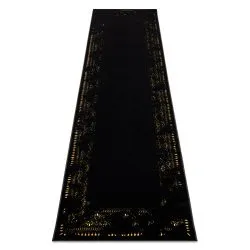Dywan, Chodnik GLOSS nowoczesny 408C 86 Ramka stylowy, glamour, art deco czarny / złoty