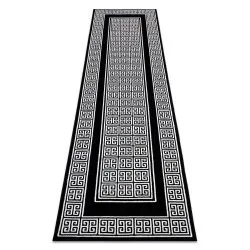 Alfombra, alfombra de pasillo GLOSS moderno 6776 85 elegante, marco, griego negro / marfil