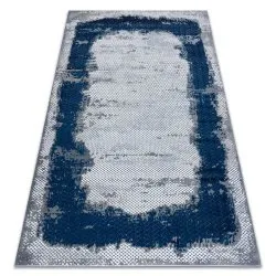 Alfombra CORE A004 Marco, sombreado - estructural, dos niveles de vellón, azul / gris