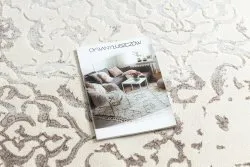 Dywan CORE 247A Ornament Vintage - Strukturalny, dwa poziomy runa, krem / brązowy
