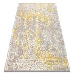 Alfombra CORE 3807 Ornamento Vintage - estructural, dos niveles de vellón, beige / oro
