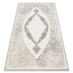 Alfombra CORE 8111 Ornamento Vintage - estructural, dos niveles de vellón, beige