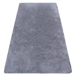 Alfombra de lavado moderna LAPIN shaggy antideslizante negro / marfil