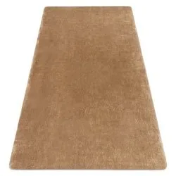 Alfombra de lavado moderna LAPIN shaggy antideslizante marfil / marrón