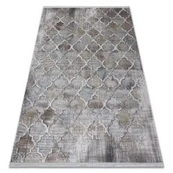 Alfombra LUCE 75 moderna Trébol marroquí vintage - Structural gris / mostaza