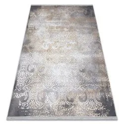 Alfombra LUCE 84 moderna Ornamento vintage - Structural gris / mostaza