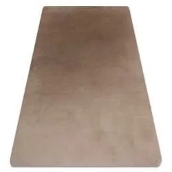 Alfombra de lavado moderna POSH shaggy, felpa, gruesa antideslizante, camello beige