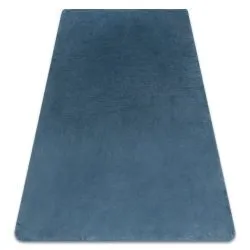Alfombra de lavado moderna POSH shaggy, felpa, gruesa antideslizante, azul