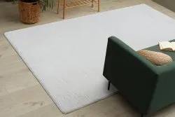 Alfombra de lavado moderna POSH shaggy, felpa, gruesa marfil