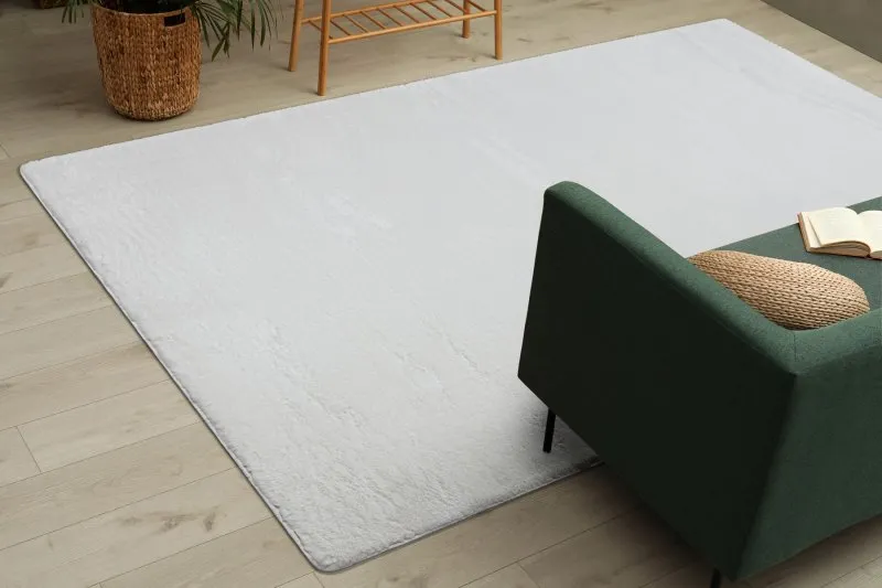 Alfombra de lavado moderna POSH shaggy, felpa, gruesa marfil