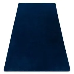 Alfombra de lavado moderna POSH shaggy, felpa, gruesa antideslizante, azul oscuro
