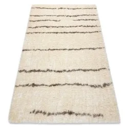 Alfombra FLUFFY 2371 shaggy rayas - crema / beige